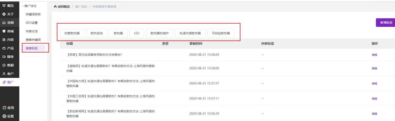 常见网站标签解析（深入了解网站标签的作用与含义）