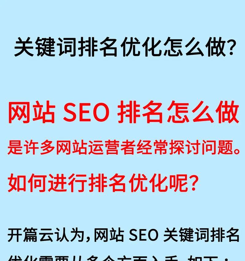 如何提高网站搜索关键词排名？